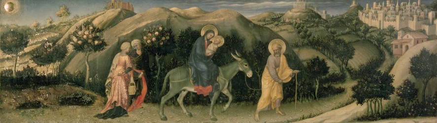 Adoration des Mages, prédelle centrale Fuite en Égypte, 1423